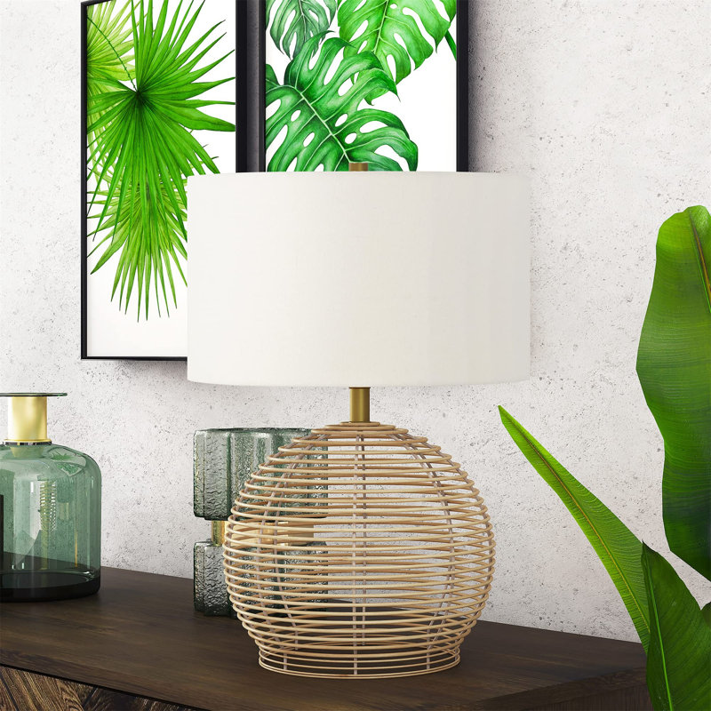 Anazagene Wicker/Rattan Standard Table Lamp