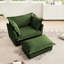 Fauteuil rembourré avec, chenille, coussins moelleux, assise profonde, housses de teinture amovibles, structure spacieuse en chenille, fabrication confortable-2138551373