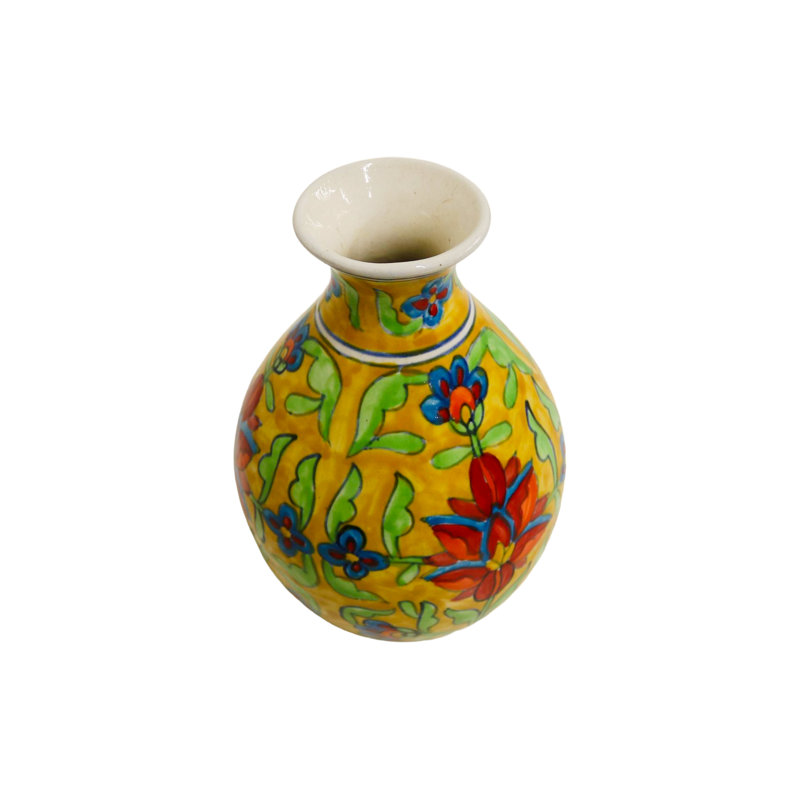 Home&Manor Ceramic Bottle Vase Multicolor