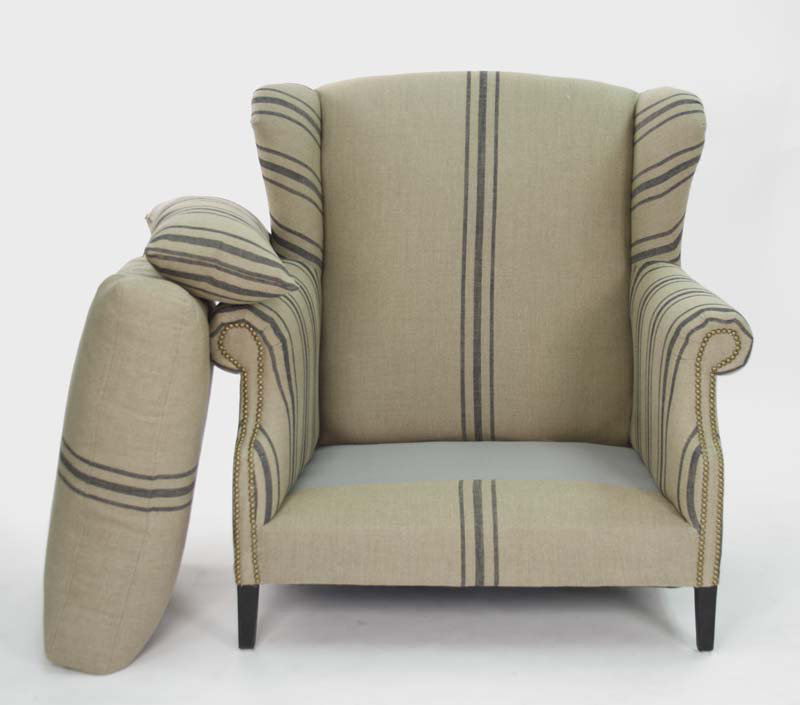 Leon Linen Wingback Chair