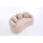 Causeuse Boneless avec tissu en chenille grain de bois, canapé en éponge haute densité, canapé compact sans assemblage pour petits espaces et appartements, capacité de 300 lb-808491699
