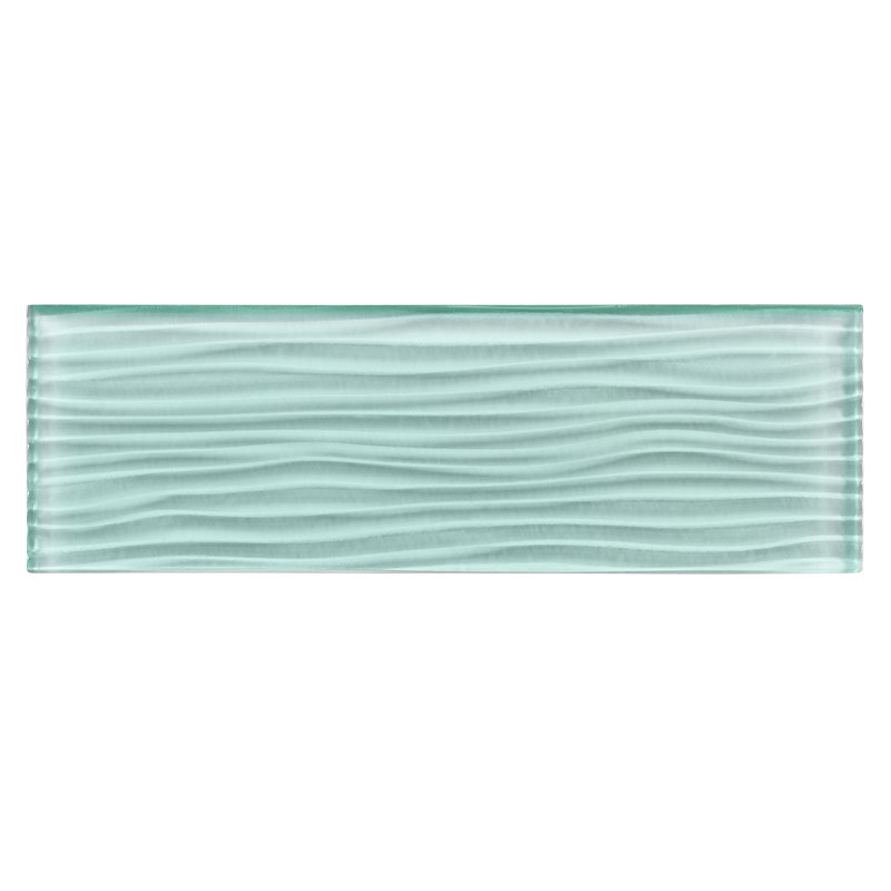 Enchant-Parade 4 po x 12 po Carrelage en verre poli texturé pour mur et plancher, Bewitch