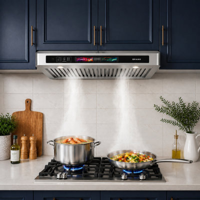 900 CFM Under Cabinet Range Hood 30 Inch, 3-in-1 Voice/Gesture/Touch Control, 4-Speed Exhaust Fan Stainless Steel Kitchen Vent Hood with Memory Function, LED Lights