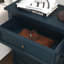 Blue Nightstand with Three Drawers, Fully Assembled-987399244