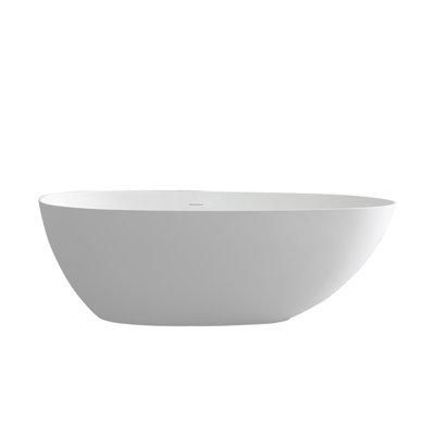 67" Premium Solid Surface Deep Soaking Bathtub