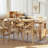 Burlywood Rectangular Solid Wood Dining Table-115342410