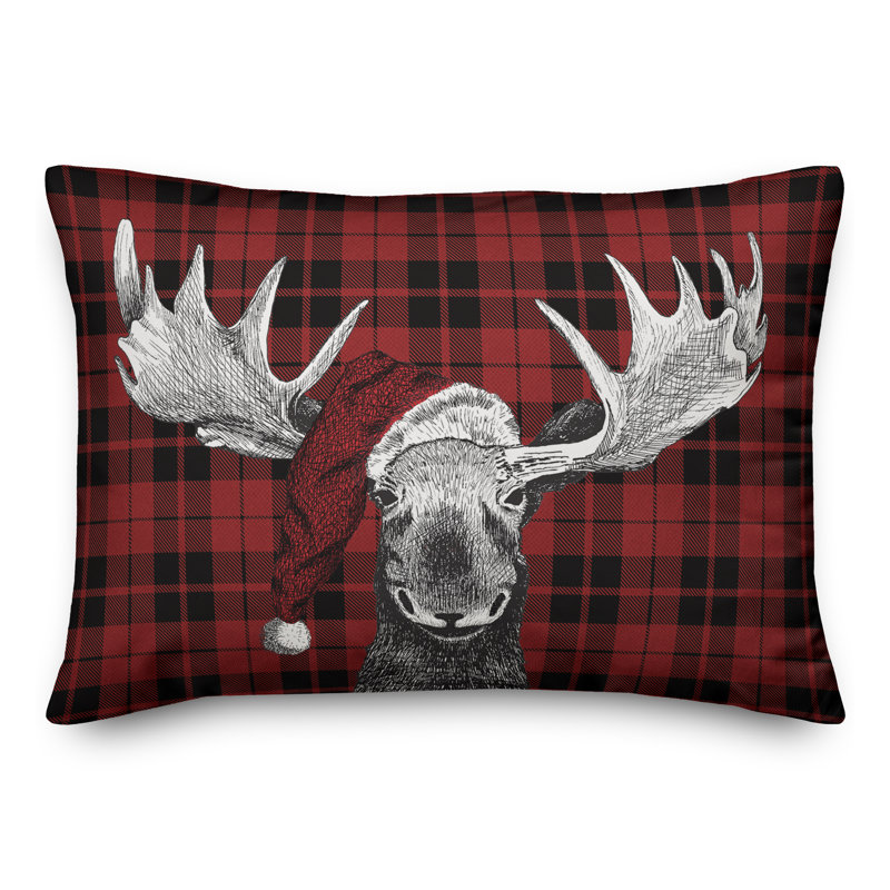  Housse de coussin Christmas Moose, Housse de coussin seulement - sans coussin