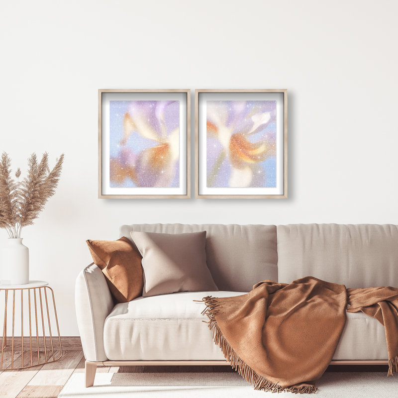 Blurred Venus Set Shadowbox Abstract Print by Oliver Gal, Black Frame, 16 x 20, 21.5"H x 25.5"W, Natural Oak Shadowbox
