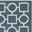 Tapis bleu / beige en coton Arneshia-20794346