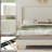 Corduroy Upholstered Bed Frame With Tall Headboard, Wingback Platform Bed-870960875-859728348