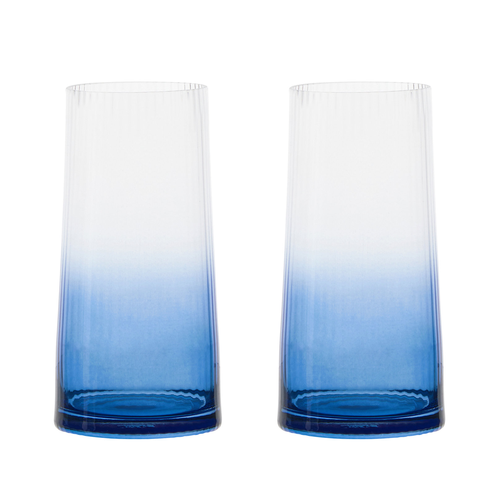 Zoya 18.5oz. Glass Highball Glass Glassware Set, Blue
