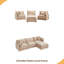 Canapé modulaire modulaire, ensemble de canapé en forme de L de 102 pouces pour le salon, canapé à 3 places confortable avec repose-pieds mobile-377082692