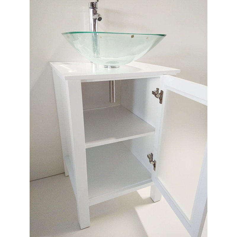 Ensemble de meuble-lavabo simple l 20 po Jahzir, Blanc