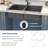 Drop-in Double Bowl Kitchen Sink 16 Gauge Gunmetal Black Sink-87710524-123058429
