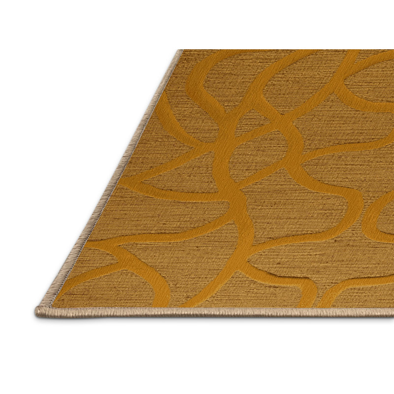 Tapis brun treillis lavable à la machine, Rectangle 6 pi x 9 pi