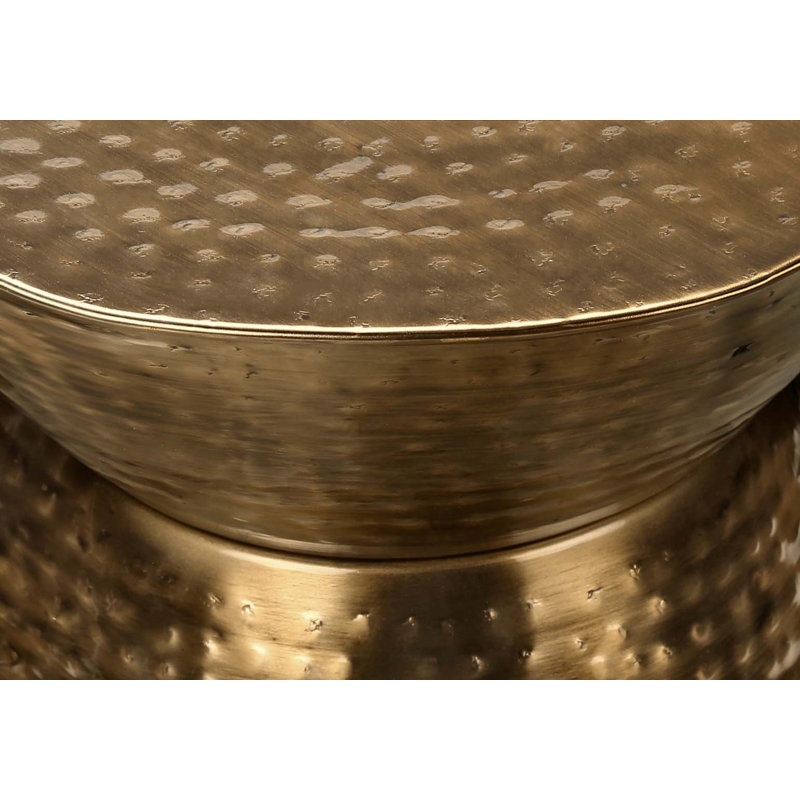 Table d'appoint tambour 22 po - table d'appoint / table de chevet moderne en sablier pour le salon et la chambre à coucher, conception peu encombrante, assemblage facile