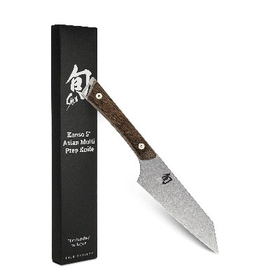 Shun Kanso 5" Asian Multi-Prep Knife, Handcrafted Japanese Boning Knife, AUS10A Stainless Steel Blade, Tagayasan Handle, Trimming Tool for Professional and Home Chefs