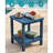 Adirondack Outdoor Side Table, Weather-Resistant Accent Table For Patio, Porch, Balcony, Or Poolside Use, Blue