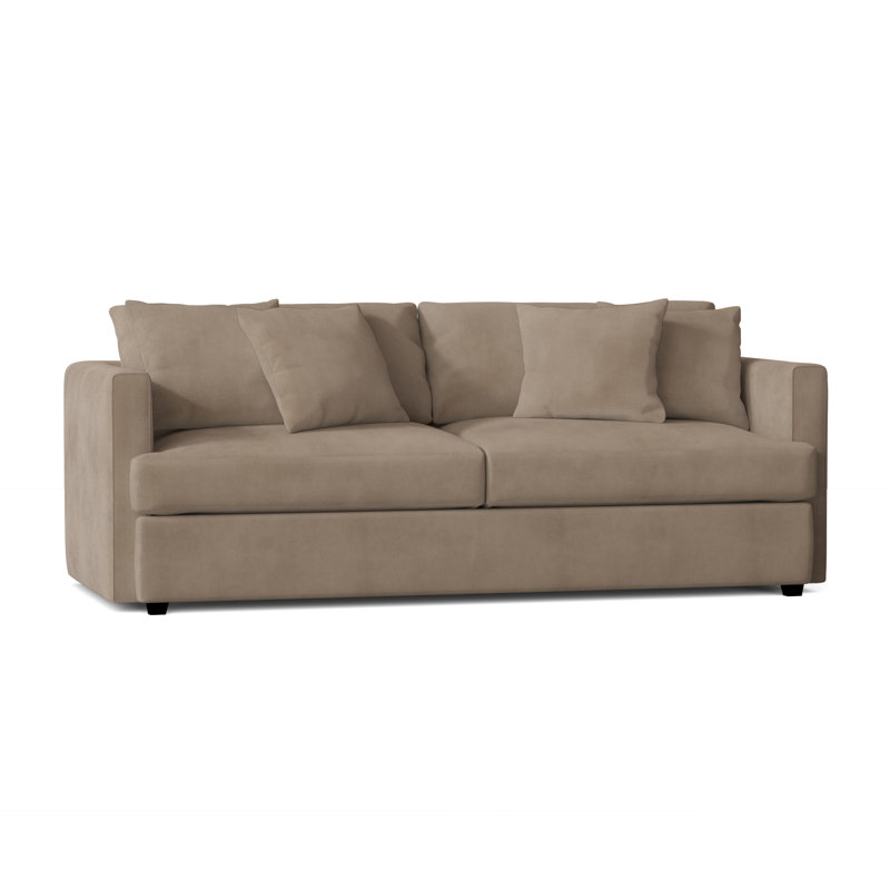 Mckenzie Upholstered 93'' Sofa, Bulldozer Chamois
