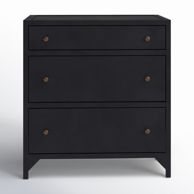 3-Drawer Iron Nightstand