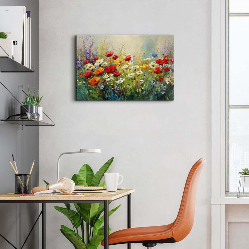 Abstract Floral Canvas Wall Art 40x60cm