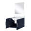 24 po L x P 22 po. Meuble-lavabo bleu marine pour la salle de bain - comptoir en marbre de culture, miroir à fermeture en douceur, espace de rangement spacieux et comptoir teinté de 24 po, 22 po et surface à gratter de 18 po-1099081391