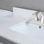 Plateau de meuble-lavabo simple 60 po en quartz blanc avec lavabo