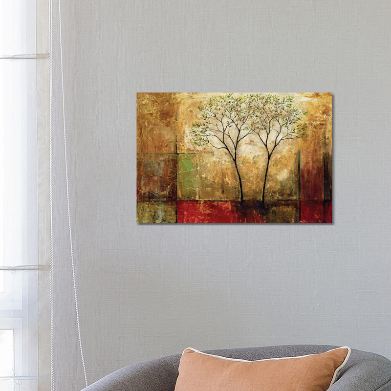 Floating Yellow Flowers I by Silvia Vassileva - Wrapped Canvas Panoramic Painting, White Framed, 66.04 cm H x 45.72 cm W