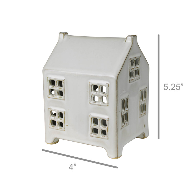 Concrete / Cement Tabletop Tealight Holder, 5.25" H x 3.25" W x 4" D