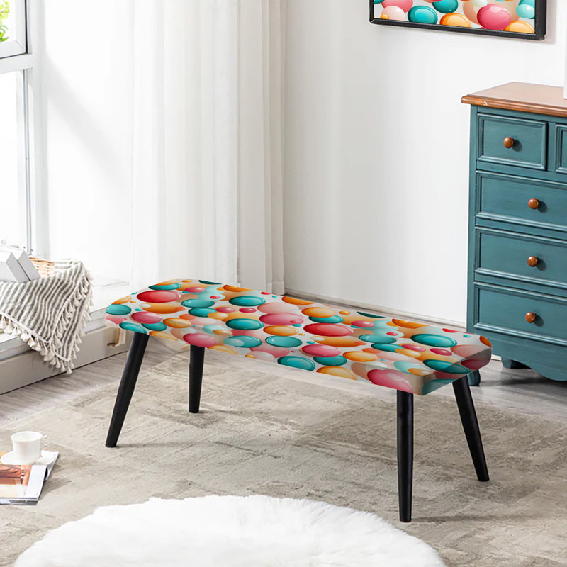 Banc rembourré à pois Poupart Candy Crush Delight