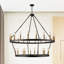 32- Light Dimmable Lantern Wagon Wheel Chandelier-105552705