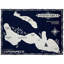Lake Geneva Map Wool Throw Blanket