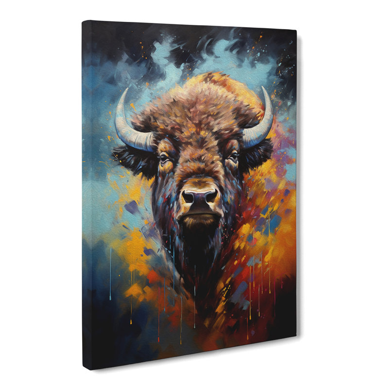 Bison Contemporary - Wrapped Canvas, 60cm H x 40cm W x 3cm D