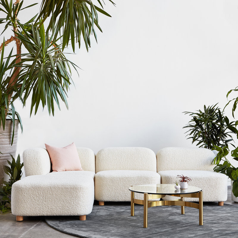 Circuit Modular 4-Pc Sectional, Himalaya Dune 100% Polyester