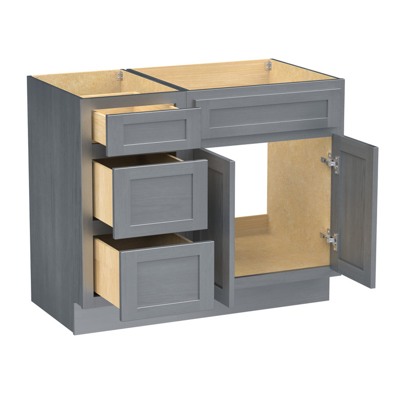 Base de meuble-lavabo simple 39 po seulement, Argent