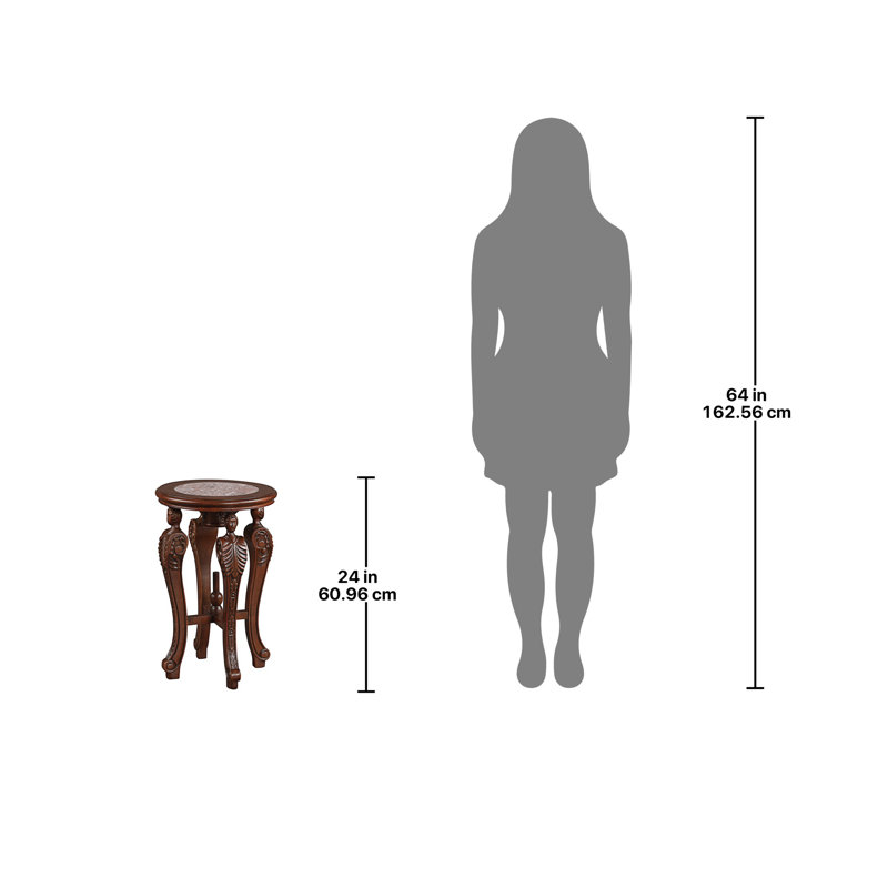 Table de bout en marbre véritable Caryatid