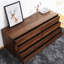Commode de rangement simple en noyer noir