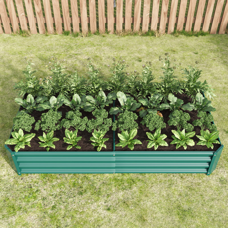 Metal Raised Garden Bed 631Ft For Backyard Vegetable And Flower Growth - , Open Base Drainage Planter Bedroom Plant Rust Proof Stable