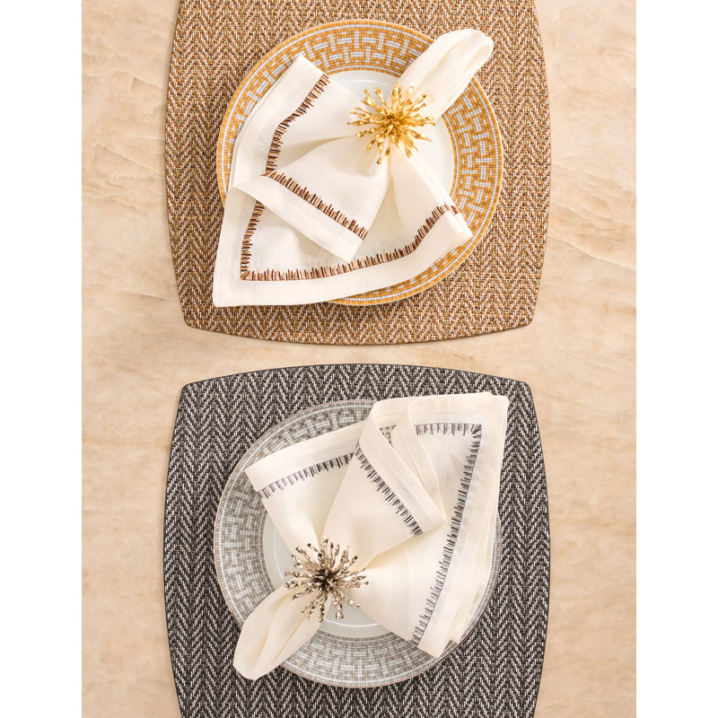 Twill Placemat, Brown/White