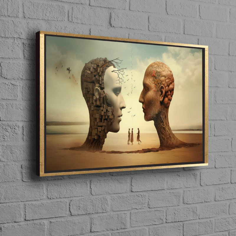 Print on Canvas, 50 cm H x 70 cm W, Gold Floater Framed