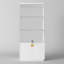 Glass Display Cabinet with Sensor Light and Lock-1761024504