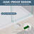 44"- 48" W x 74"H Single Sliding Frameless Shower Door, Sliding Door with 1/4" (6mm) Tempered Glass, Easy-Clean Nano Coating for Walk-in Shower, Smooth Quiet Glide, Chrome-135621746