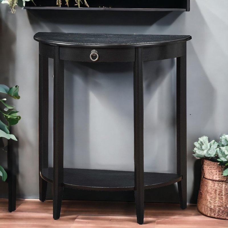 Justino II Black Finish Console Table