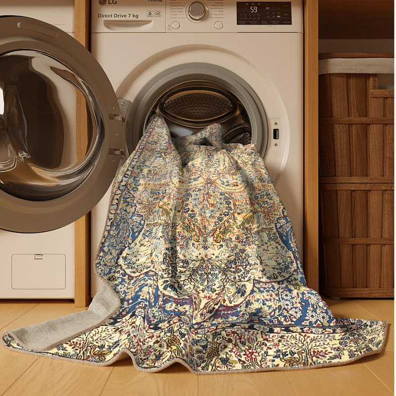 Tapis traditionnel 100% lavable à la machine 4289, Rectangle 2 pi x 4 pi