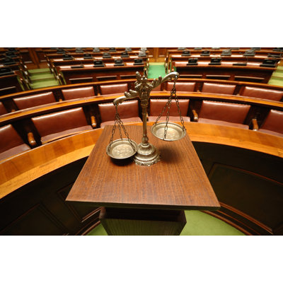 " Scales Of Justice Courtroom - Legal Law Office Wider "