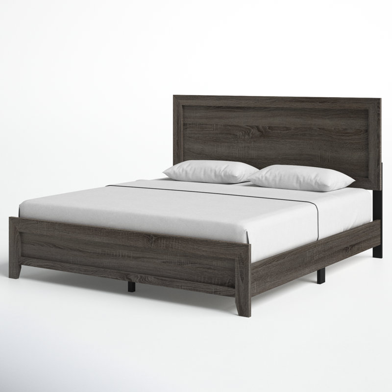 Anastasia Low Profile Standard Bed, King, Brownish Gray