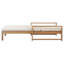Ensemble de 2 chaises longues d'extérieur en bois d'acacia, 5 positions réglables avec coussins beiges, patio en teck clair et chaises longues au bord de la piscine-361614156