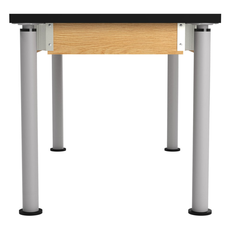 Ensemble de table rectangulaire et de chaises Uplift, H 42 po x L 60 po x l 30 po, Stratifié Chemguard noir / chêne