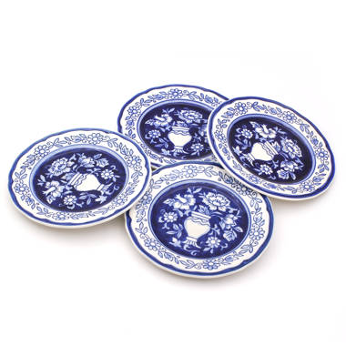 Euro Ceramica Blue Garden Ceramic Utensil Holder, Blue & White