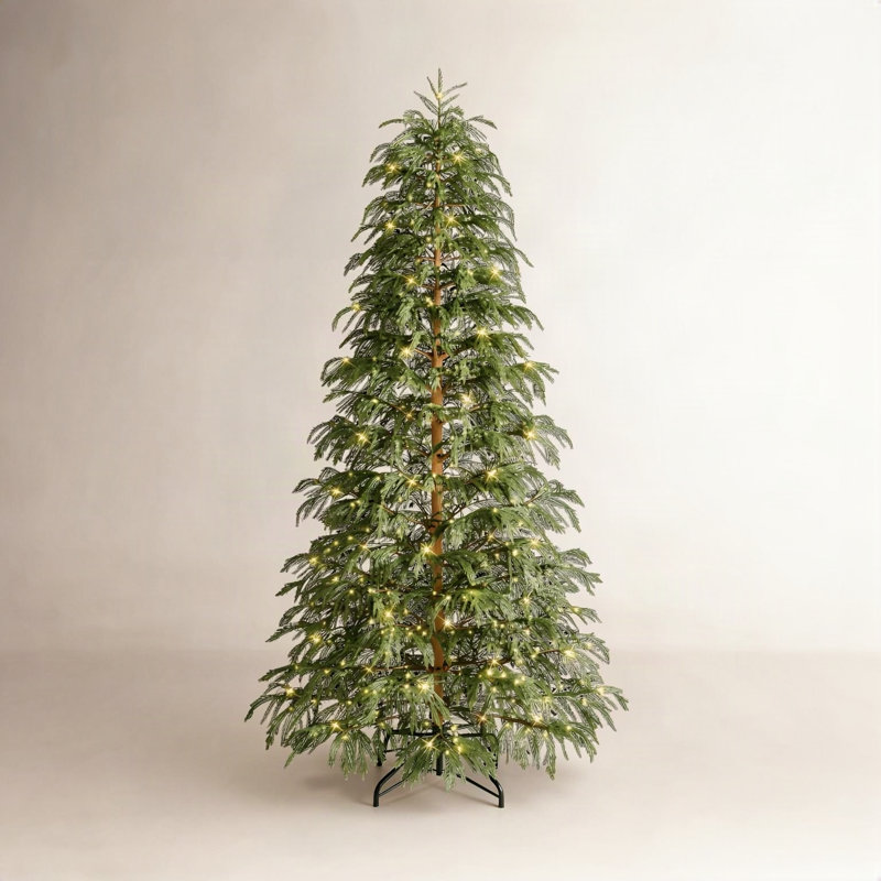 White 7.5' Pre-Lit Fir Tree